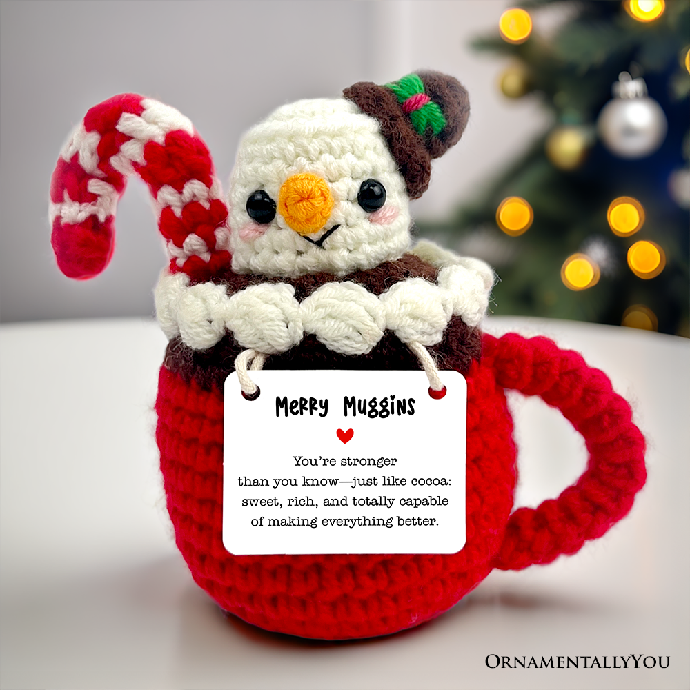 OrnamentallyYou - Wholesale Stuffed/Plush Toy - Kids & Baby - Positivity Hot Cocoa Marshmallow Crochet Support Doll0