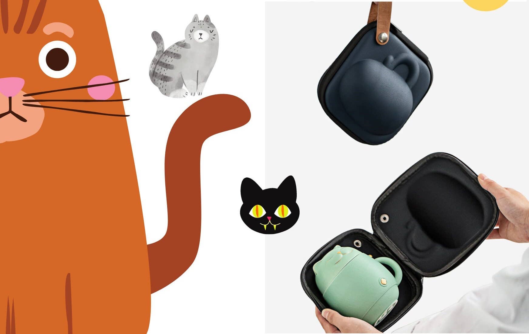 Gohobi （We cover U.S. import duties） – wholesale Tea pot – Gohobi Cat tea cup [UK stock] with Infuser office Tea Mug7