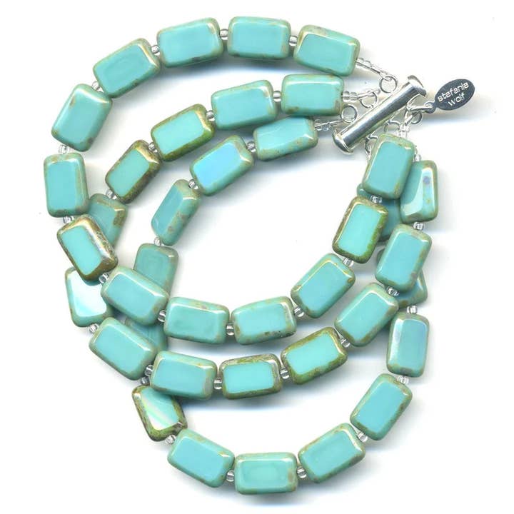 Türkisfarbenes Statement-Armband mit 3 Strängen für den Großhandel von Stefanie Wolf Designs