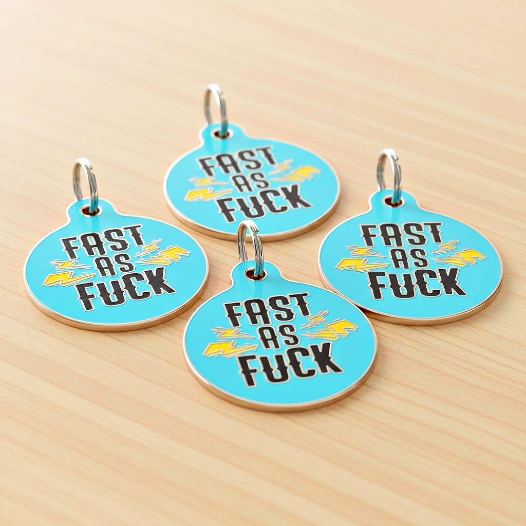 Bad Tags – Großhandel Haustiermarke – Hund – Emaille-Hundemarke mit scannbarer ID - Schnell wie der Blitz8