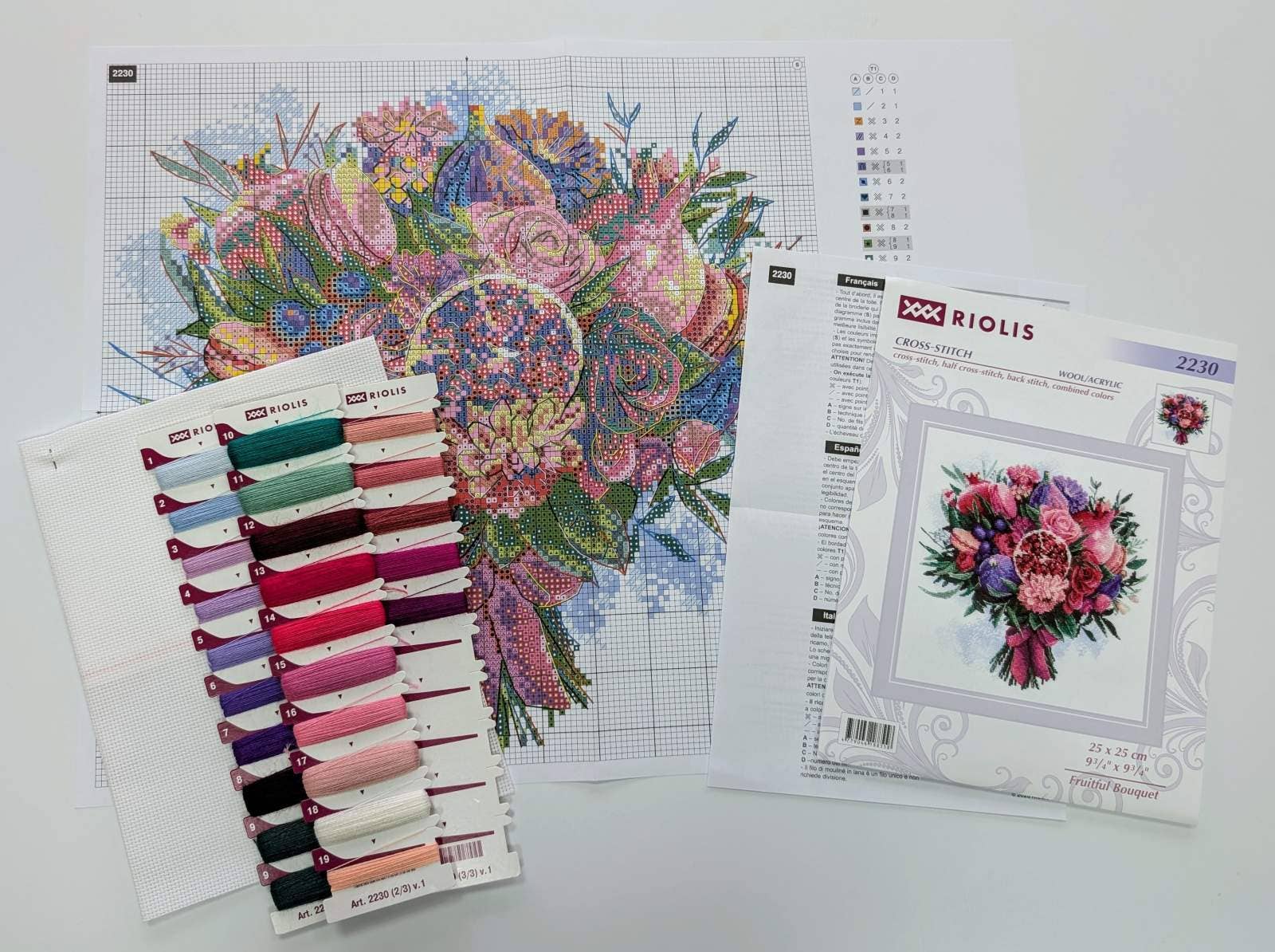 RIOLIS - Wholesale Embroidery/Cross Stitch Supplies - Cross Stitch Kit From Riolis 2230 Fruitful Bouquet4