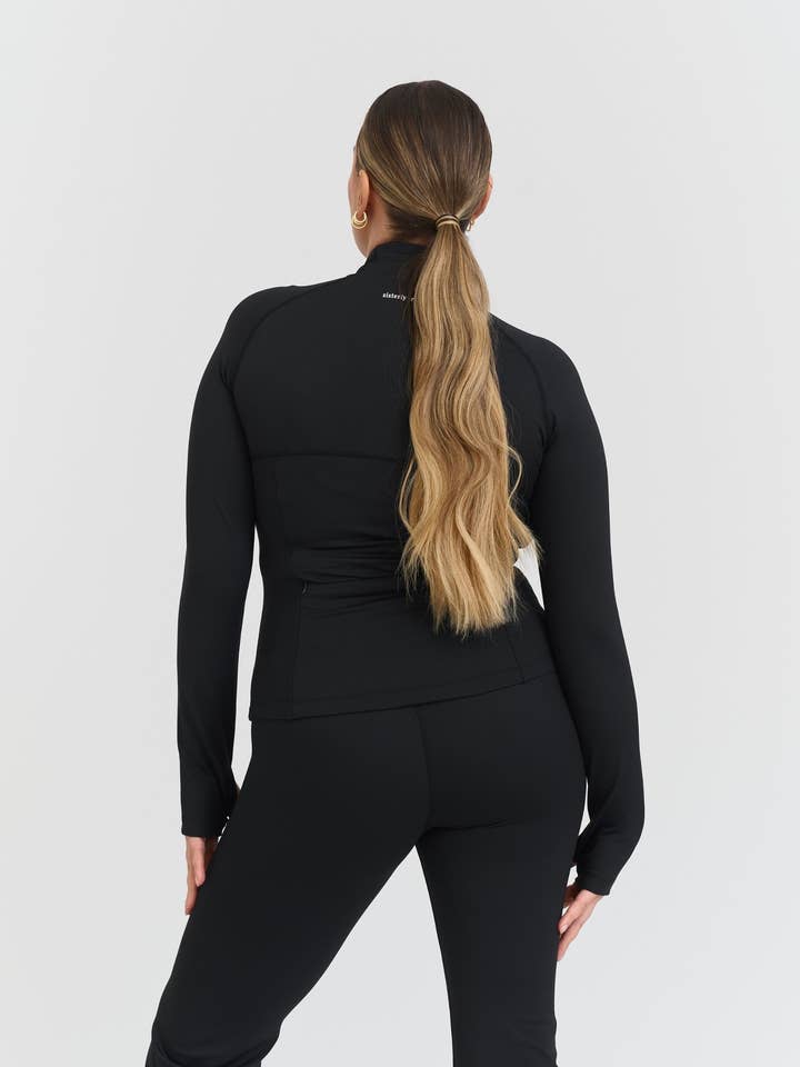Sisterly Tribe - Wholesale Athletic Jacket - Women's - Softsculpt Zip Jacket - Black