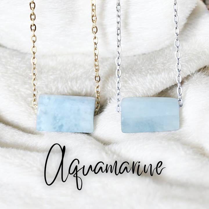 Aquamarine Necklace- Stone of Peace & Forward Movement for wholesale by Mindful Intentions®
