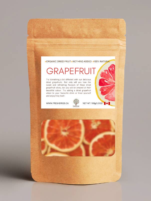 Tranches déshydratées de pamplemousse bio pour la vente par FreshDried