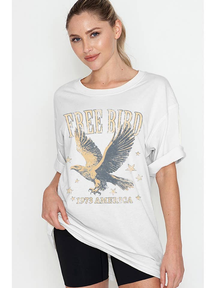 FREE BIRD EAGLE GRAPHIC TEE for wholesale by 2&moon