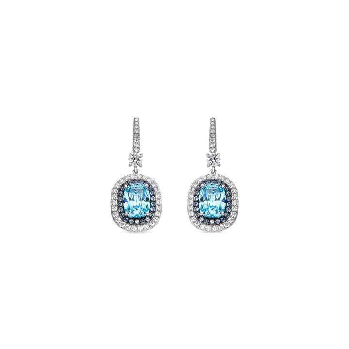 Pendientes Luxenter de Plata de Ley 925 y Circonita Aguamarina acabado rodio - Liwi para venta al por mayor de Luxenter