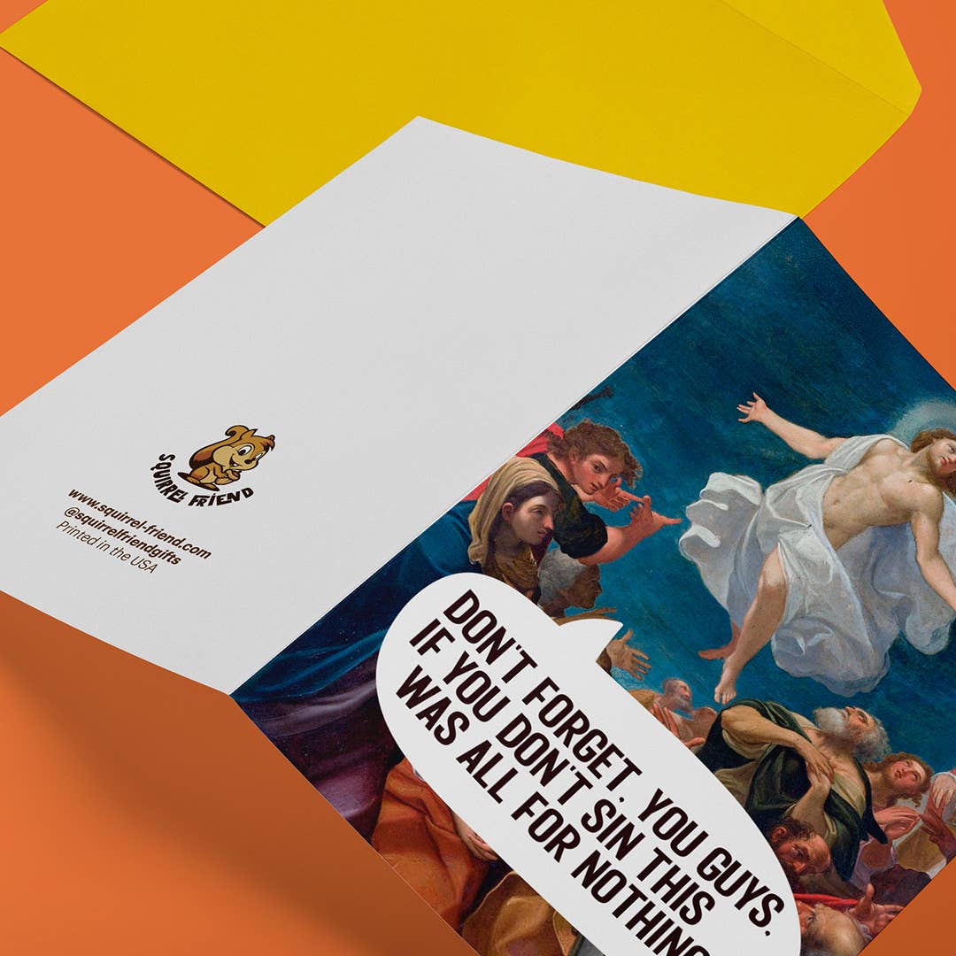 Squirrel Friend Gifts – postal de Páscoa por atacado – Feliz Pecado - Cartão Religioso Engraçado de Páscoa2