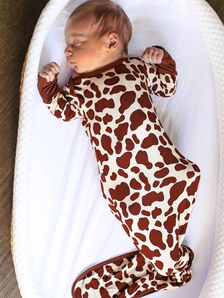 Animal Spots geknoopte jurk van bamboe voor wholesale door Southern Slumber