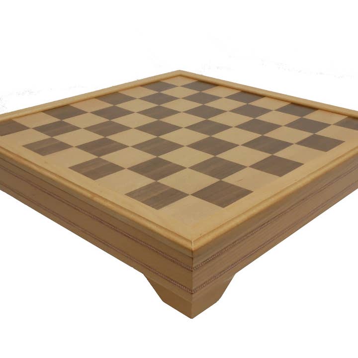 Scacchiera - Cassapanca in legno di faggio intarsiato per la vendita all'ingrosso da parte di WorldWise Imports