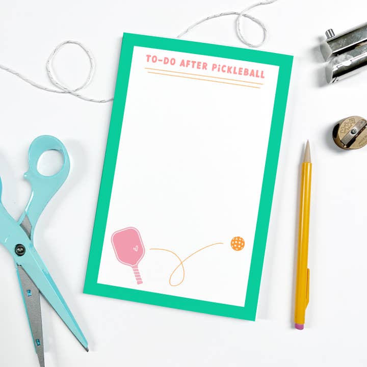 Blocs-notes To-Do After Pickleball pour la vente par Natty Michelle Paperie