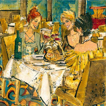 Women and Wine® Édition The Toast pour la vente par Kathy Womack Gallery