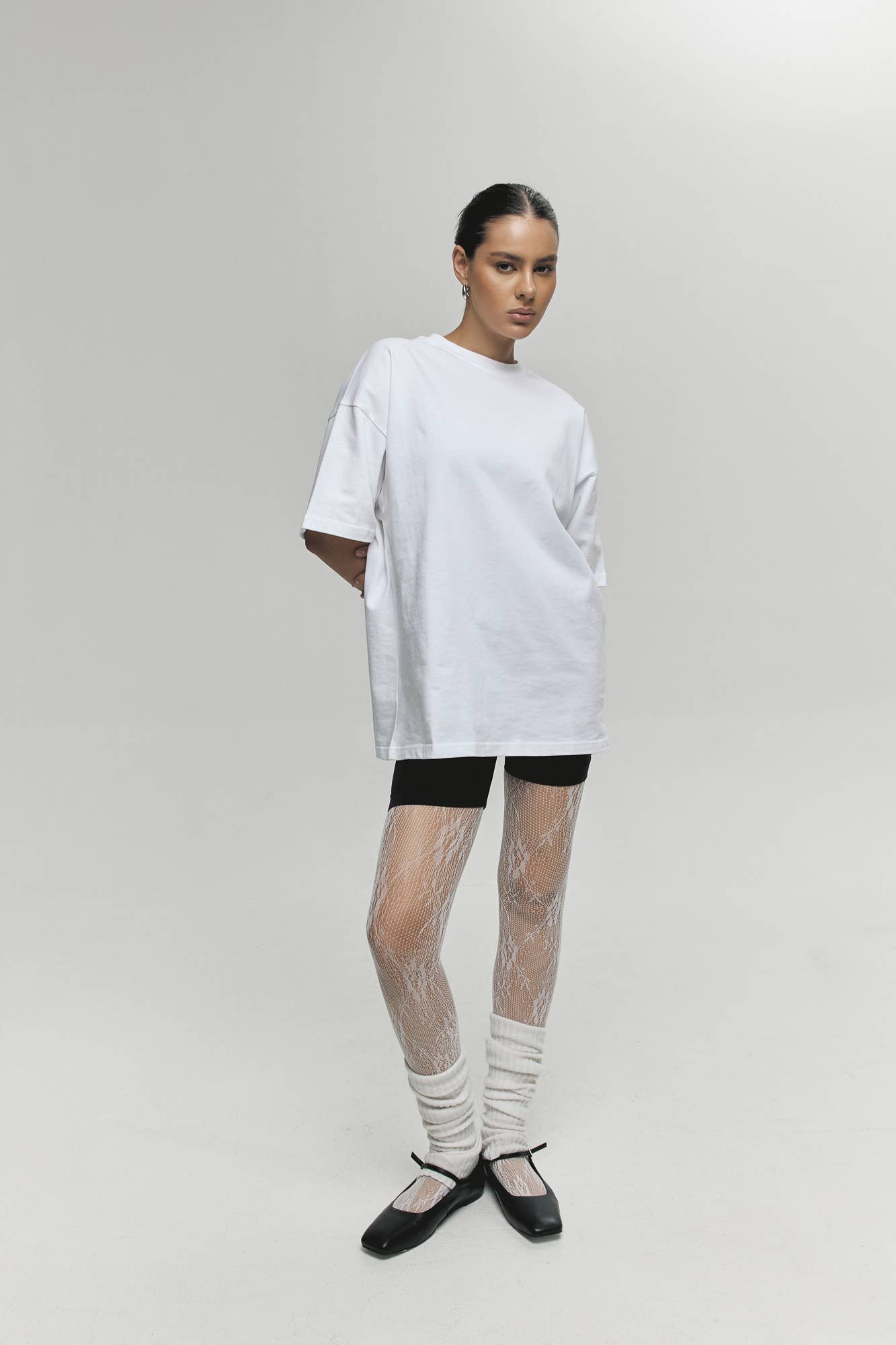 SIAWEAR – T-shirt – Mulher por atacado – Camiseta oversized de algodão orgânico premium 100% branca5