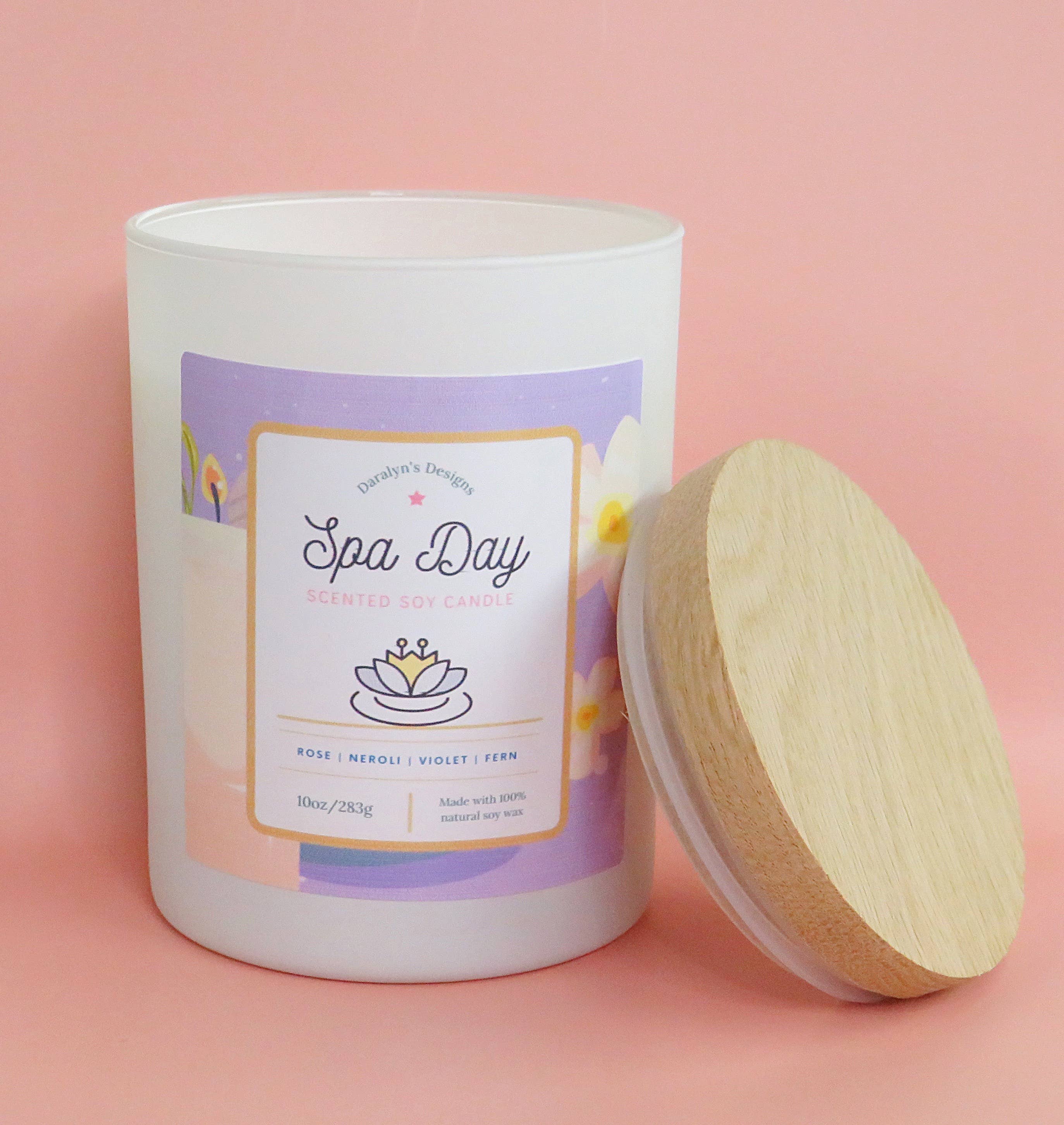 Daralyn's Designs - Wholesale Jar/Filled Candle - Coconut-Soy Creme Candle | 10oz  | Wooden Wick | All Natural5