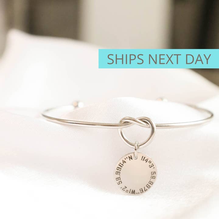 Life Prints Products – wholesale Charm/dangle bracelet – Custom Latitude Longitude Bracelet