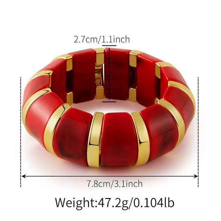 Dipped Shop - Wholesale Bangle Bracelet - Dipped Shop Vintage Acrylic Splicing String Bracelets DP25B5958