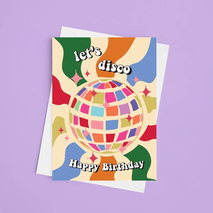 Let's Disco 5x7 födelsedagskort för wholesale av Laura Lonsdale