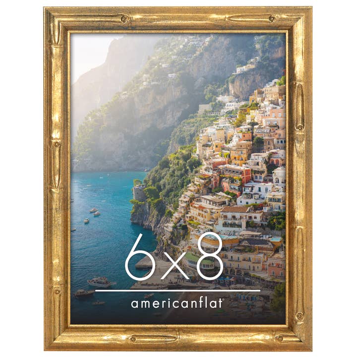 Americanflat Gold Bamboo Frame with Faux Bamboo Design for wholesale on Faire18