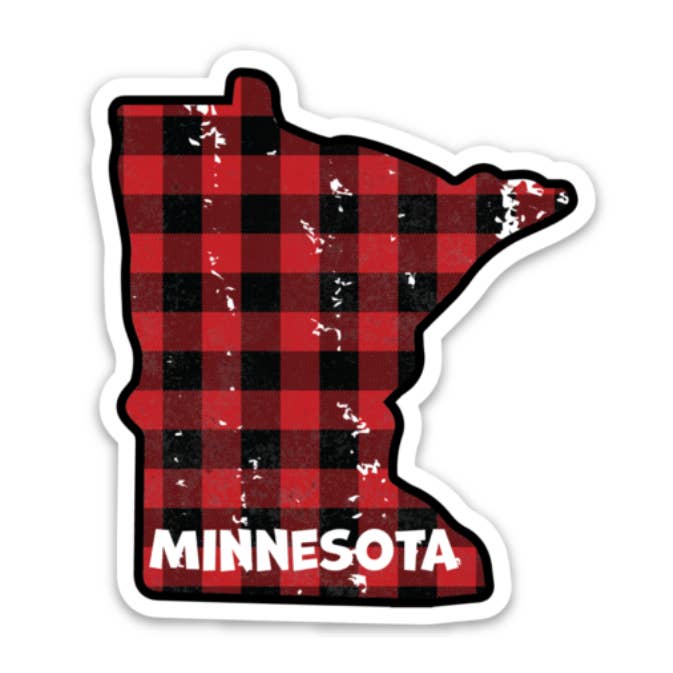 Plaid Minnesota | Pegatina para venta al por mayor de Creative Compass