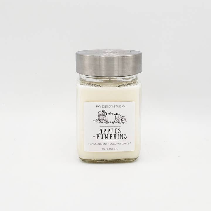 Apples + Pumpkin 12oz for wholesale by F + V Design Studio