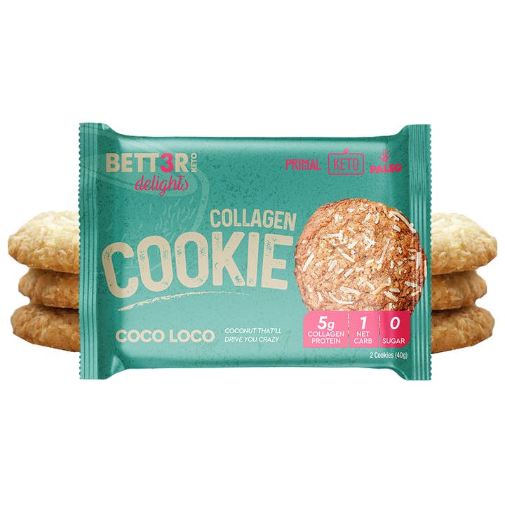 BETT3R KETO - Wholesale Cookie - Bett3r Keto Coconut Collagen Cookies