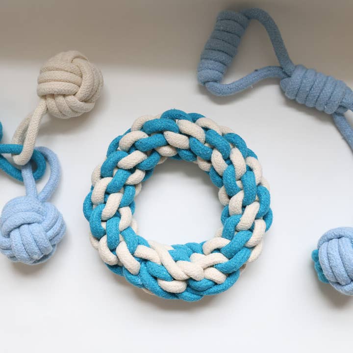 Rep tugga och dragkamp leksak 3 st för wholesale av Monli Handcrafted Pet Toys