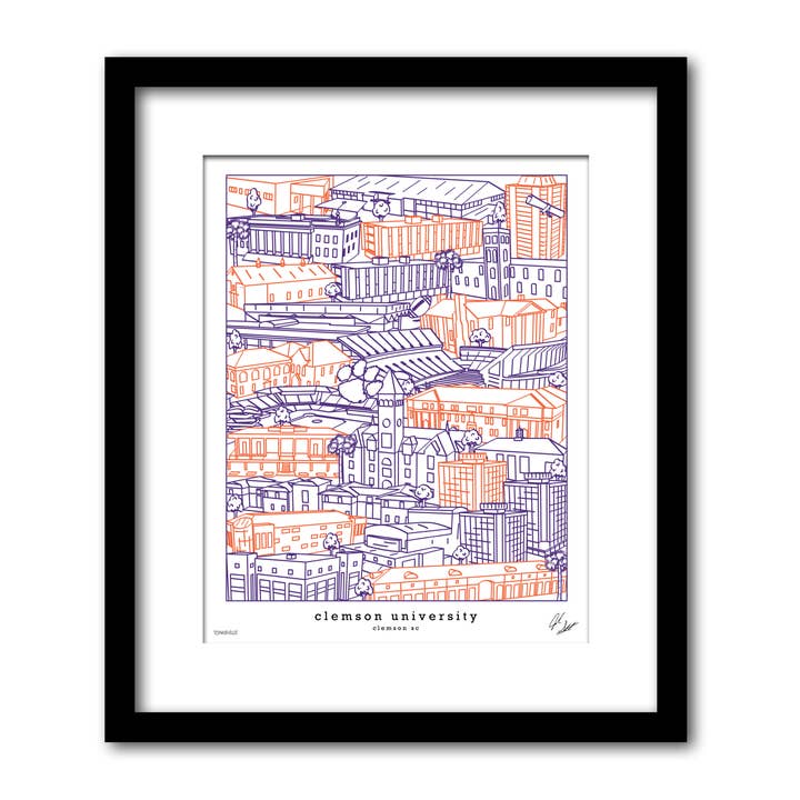 Opere d'arte del campus della Clemson University South Carolina Art per la vendita all'ingrosso da parte di Townsville Art