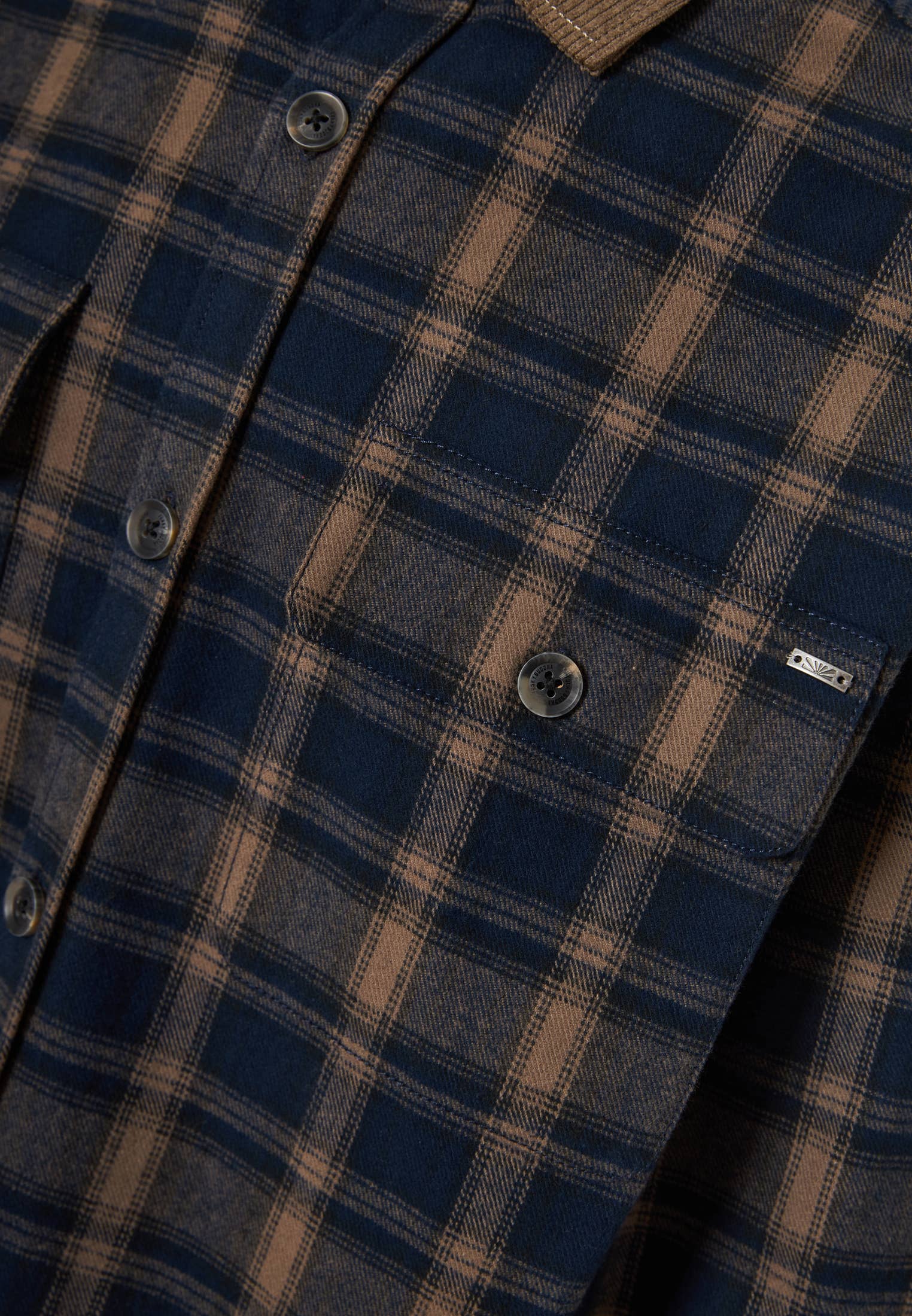 NAVY Men's Plaid Shirt  [FBM012-051-05] for wholesale on Faire3