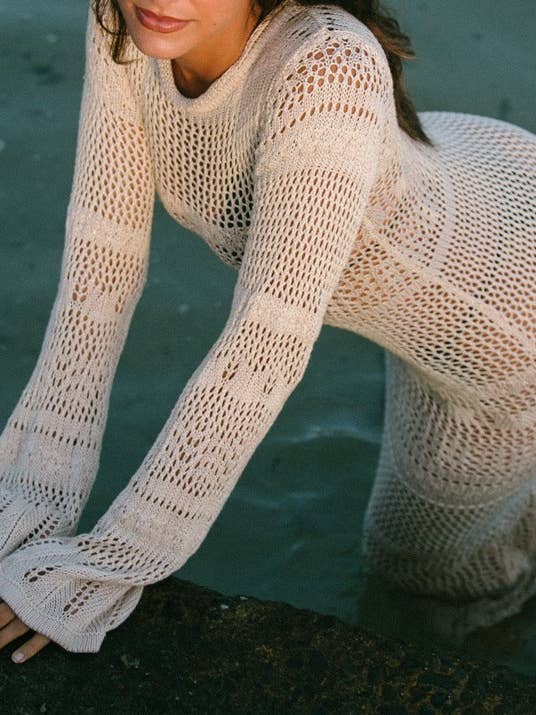 Beach sun protection sexy hollowed-out blouse dress for wholesale by HIDDENBRAND