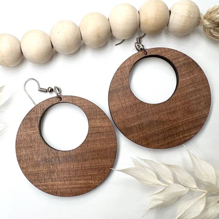 Boucles d'oreilles en bois/boucles d'oreilles de style bohème/boucles d'oreilles en bois pour la vente par Make and Fun