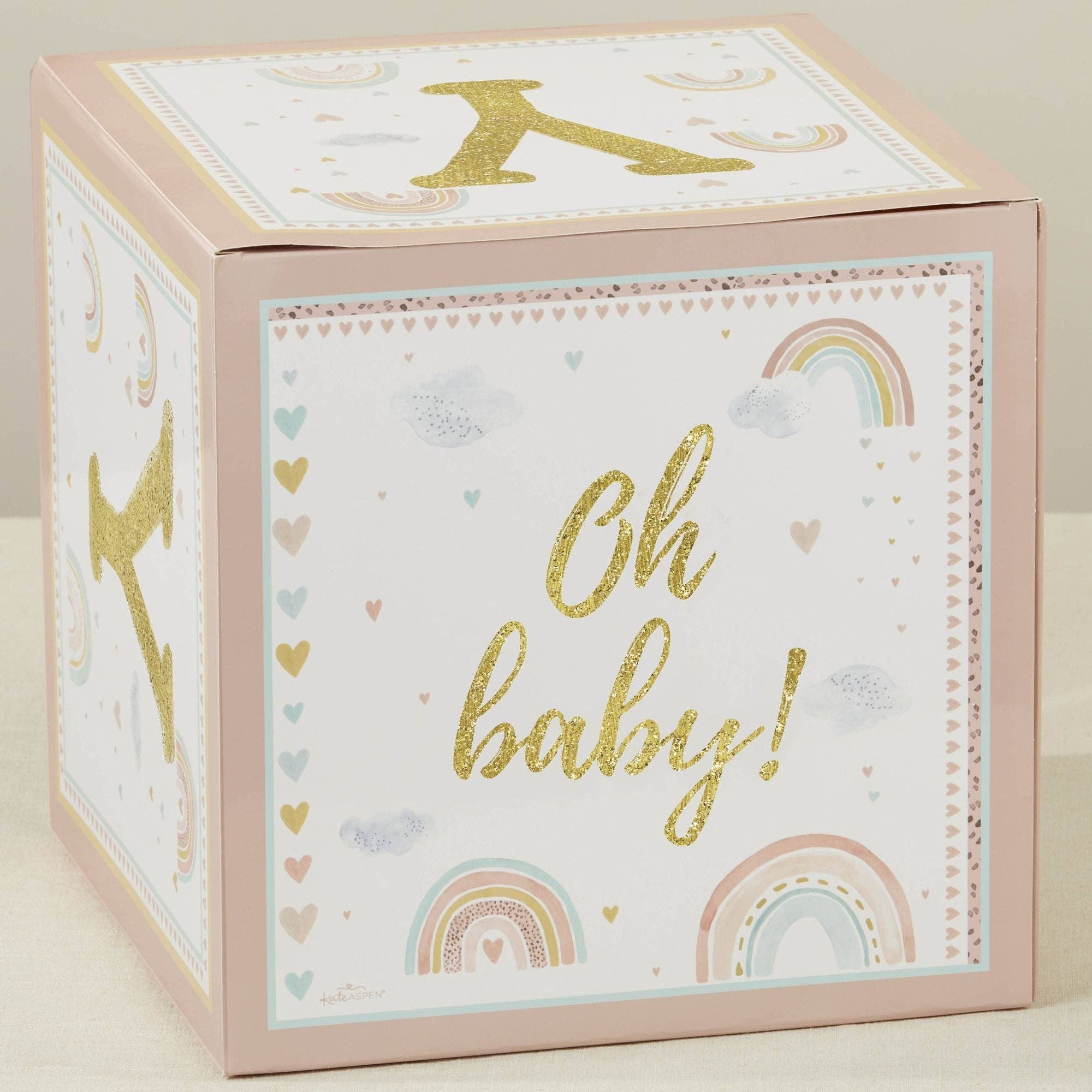 Kate Aspen - Vente Affiche/banderole de fête - Boho Rainbow Baby Block Box (lot de 4)3