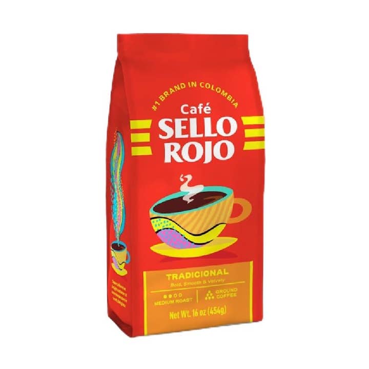 Cafe Sello Rojo Tradicional Medium Roast Ground Coffee Bag - 16 oz for wholesale by JETa Imports