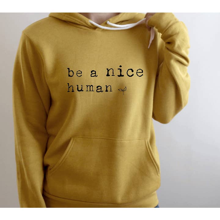 Tron Tron Graphic Wear - Wholesale Hoodie - Women's - Be a Nice Human Bella and Canvas Hoodie #503