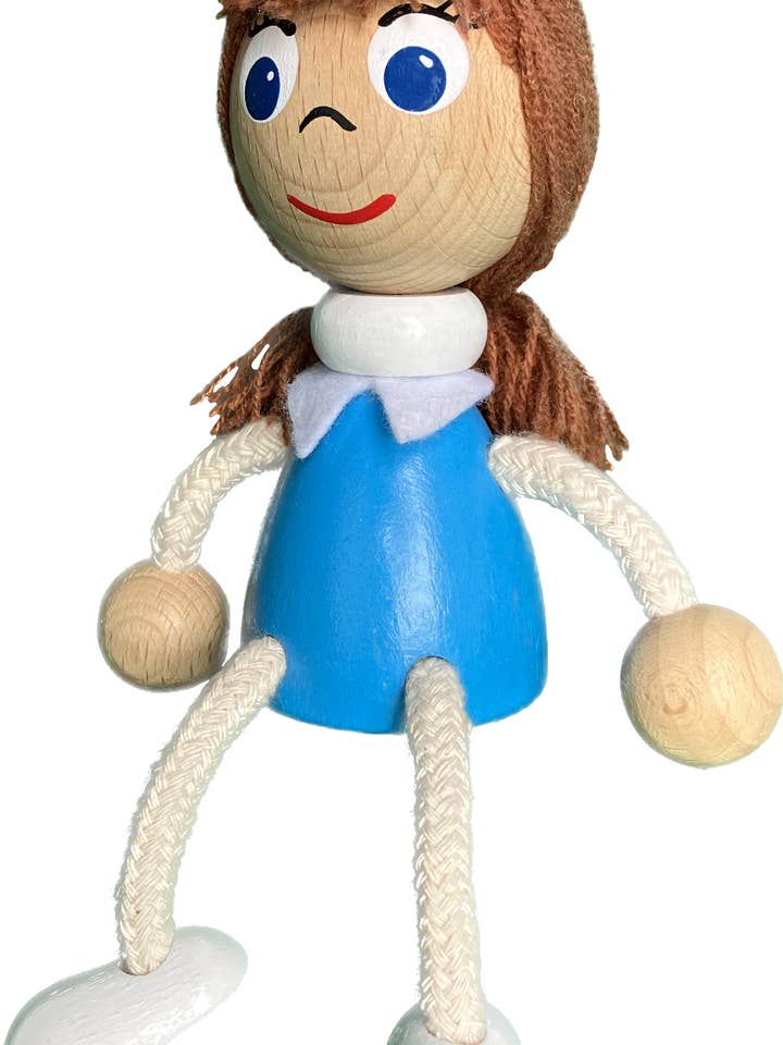 Wooden Sitting Toy - Nurse - Handcrafted for wholesale by Toywood
