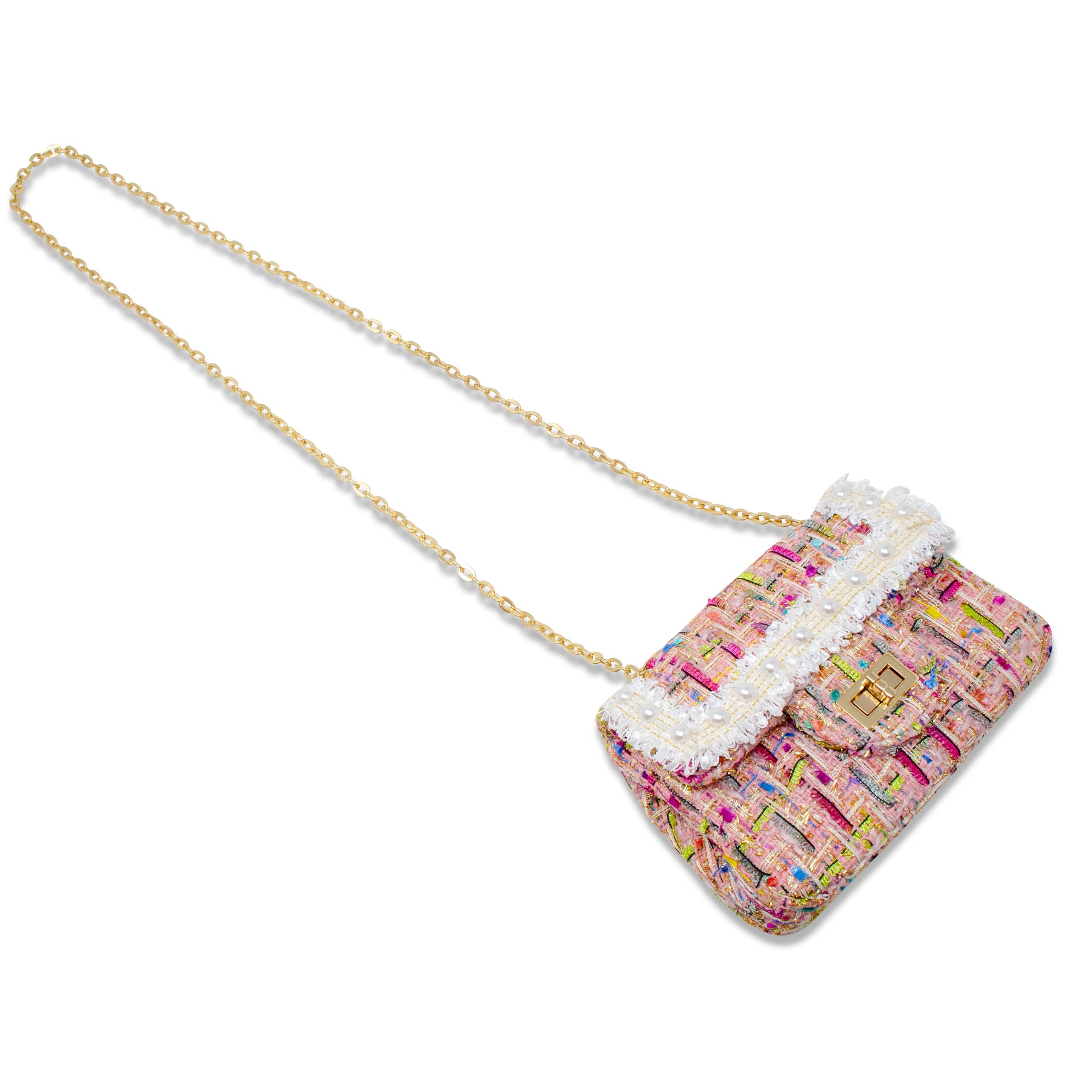 Tiny Treats and ZOMI GEMS - Vendita all'ingrosso Borsa a tracolla - Bambini - Borsa classica in tweed con perle8