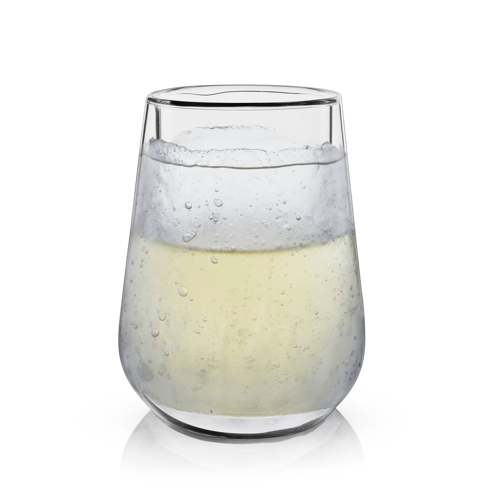 Viski - Wholesale Wine Glass - Glacier™ Double Walled Chilling Wine Glass with Cooling Gel