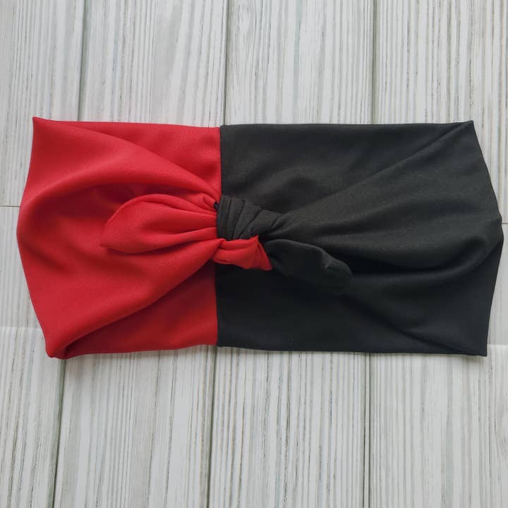 Red and Black Headband for wholesale by The Nut 'n Bubs