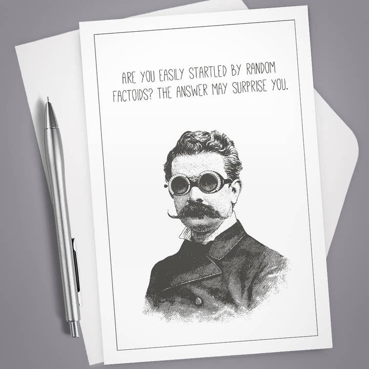 Vintage Greeting Card, Factoids, Happy Birthday, Hilarious for wholesale by Vintage Wit