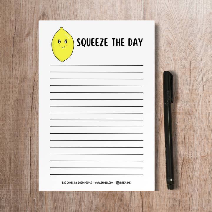 SKP ink - Vendita all'ingrosso Bloc notes - Divertente taccuino Lemon Pun | Squeeze the Day Stationery
