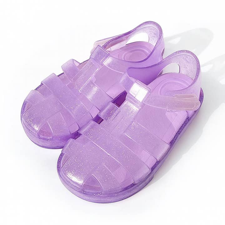 Purple Candy Glitter Jelly Sandal - PRE ORDER ONLY A FEW SIZES LEFT PER SIZE for wholesale by Jelly Welly