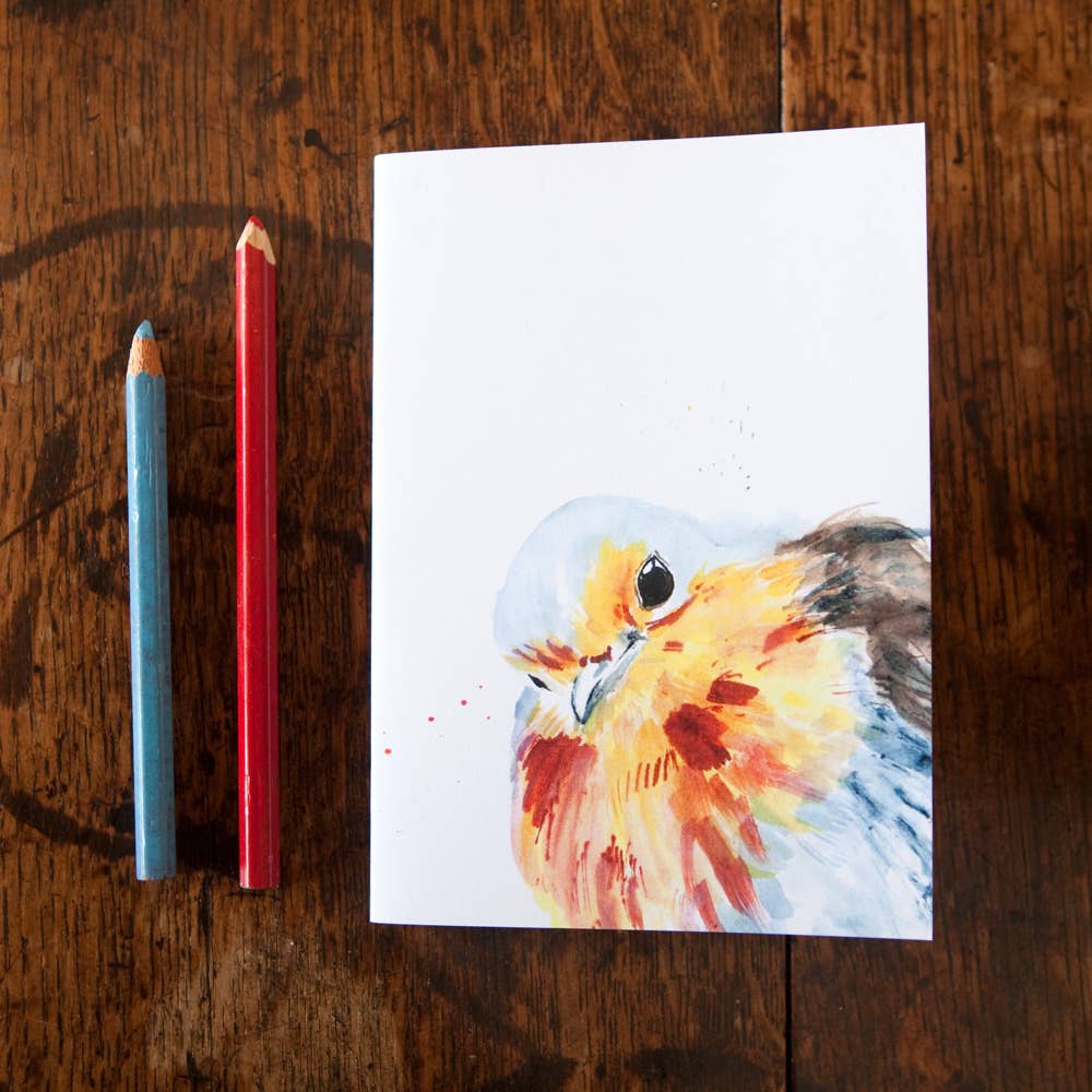 Kate Moby - Wholesale Notebook - Inky Robin Eco A6 Notebook - Perfect for Christmas1