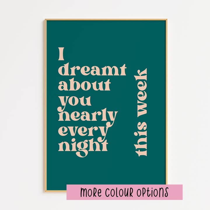 Do I Wanna Know AM Inspired Print for wholesale by Pink Giraffe Print Co