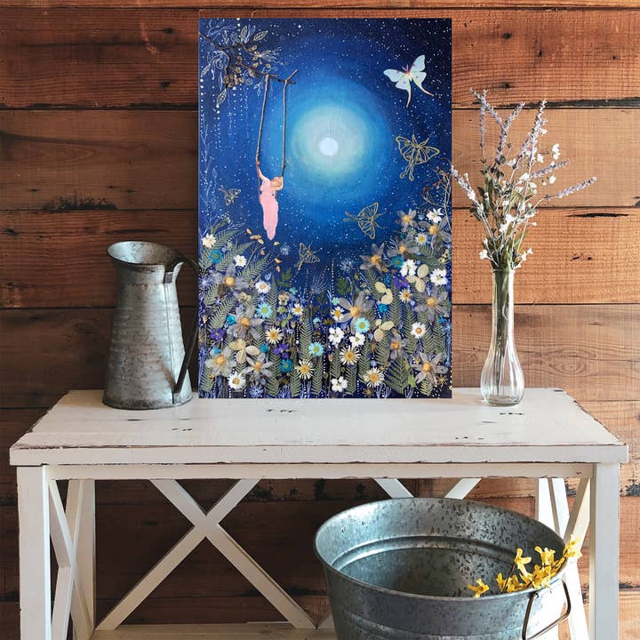 Nature Inspired Floral Print, Original Art, Fairy Garden Art for wholesale by Manda Marble LLC