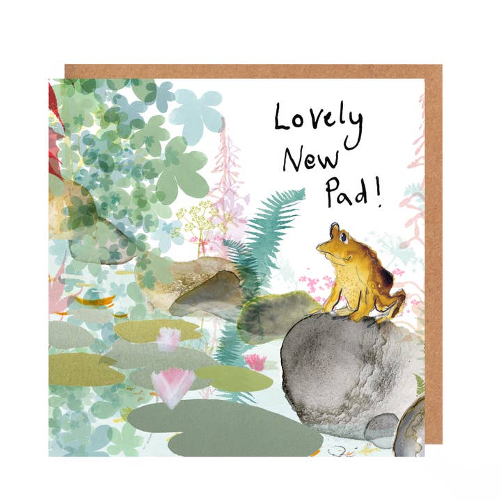 Catherine Rayner Trading Ltd - Vendita all'ingrosso Biglietto di congratulazioni - Nuova carta Home - Frog's New Pad