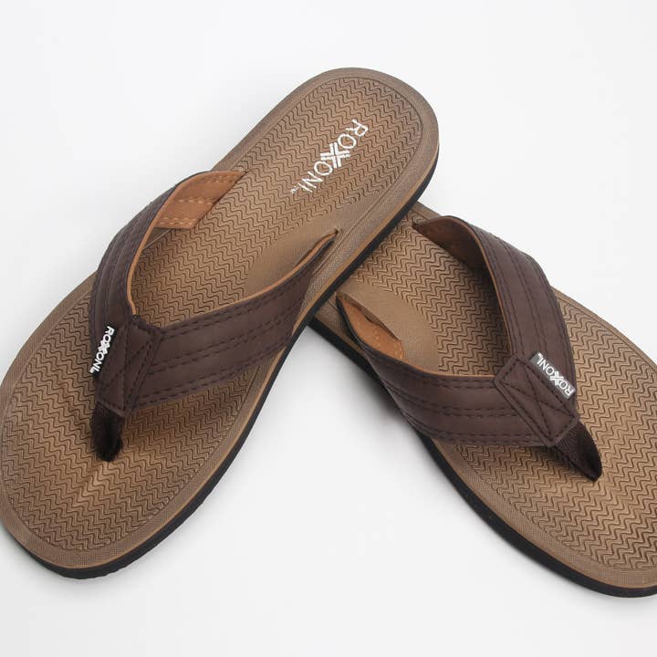 Roxoni - Wholesale Flip Flops - Men's - Roxoni Mens Thong Flip Flops Beach/Pool Outdoor Sandals8