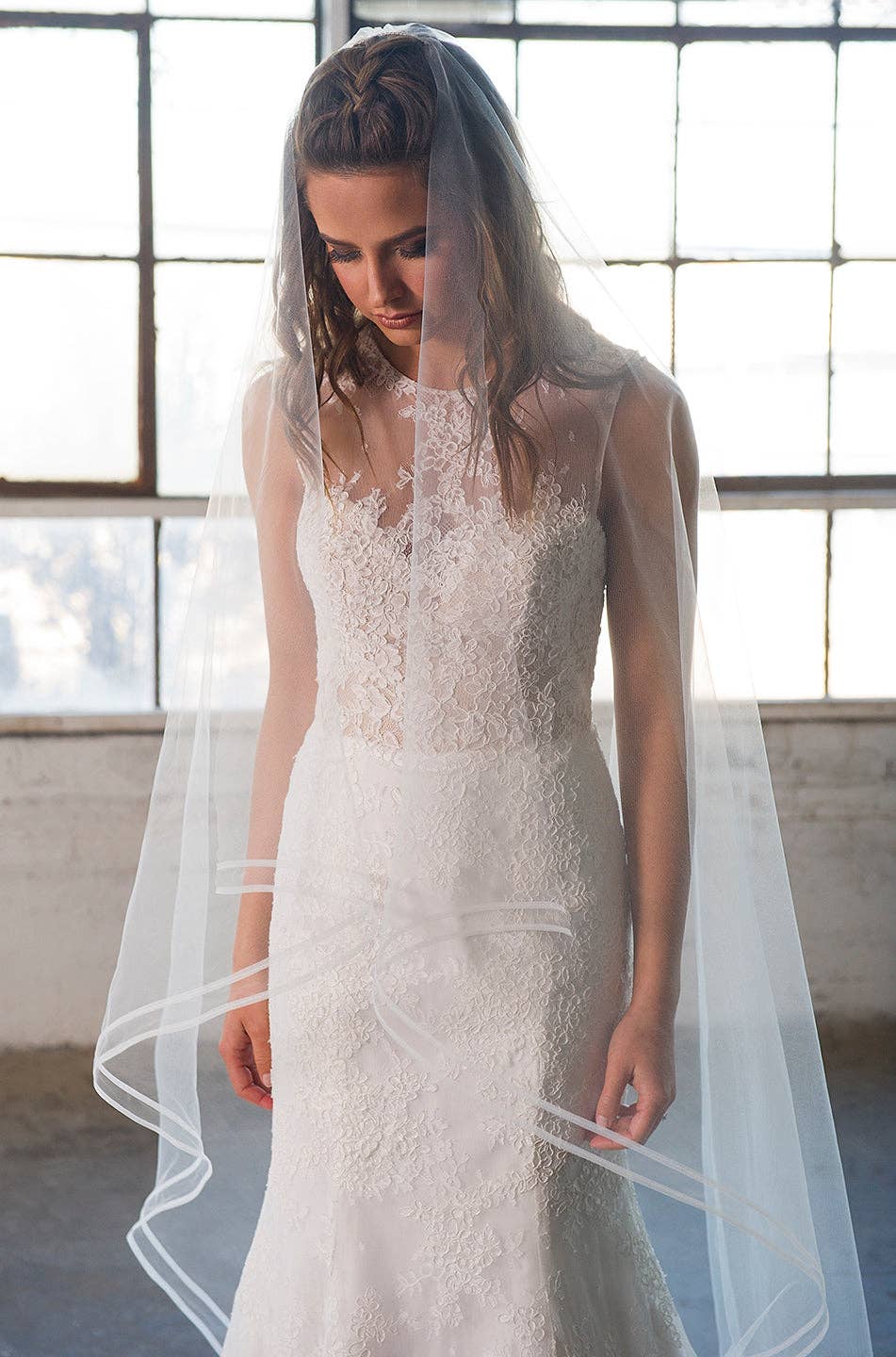 Ariel Taub - Wholesale Veil - Women's - 1805 Two-Row Horsehair Chapel Length Veil2