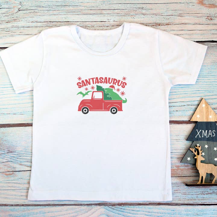 Santasaurus Weihnachts-T-Shirt für Kinder, Größe XS-XL für den Großhandel von Shine Thrive Grow