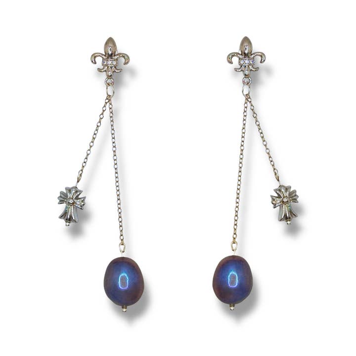 Natuurlijke Zwarte Parelkruis Set voor wholesale door Ninemoo