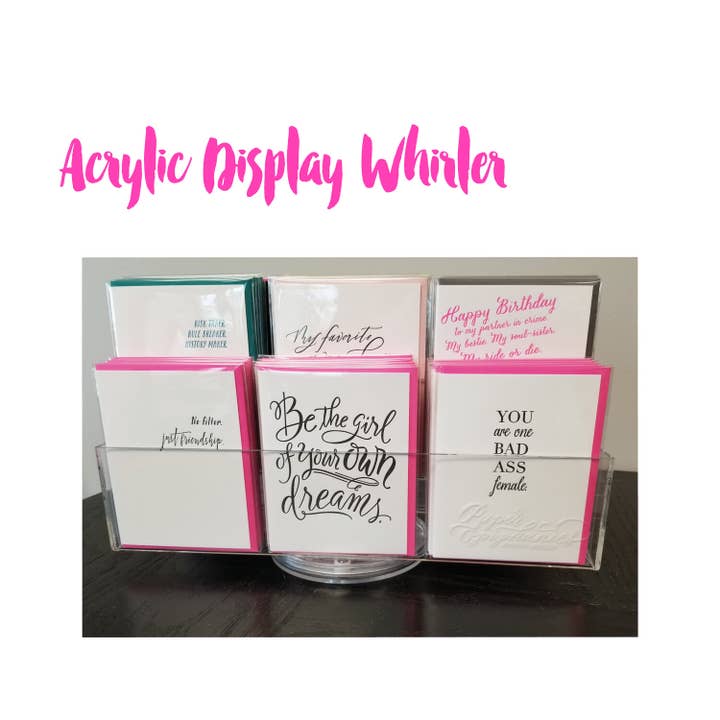 Acrylic Display Whirler - LOADED for wholesale by Paper Epiphanies