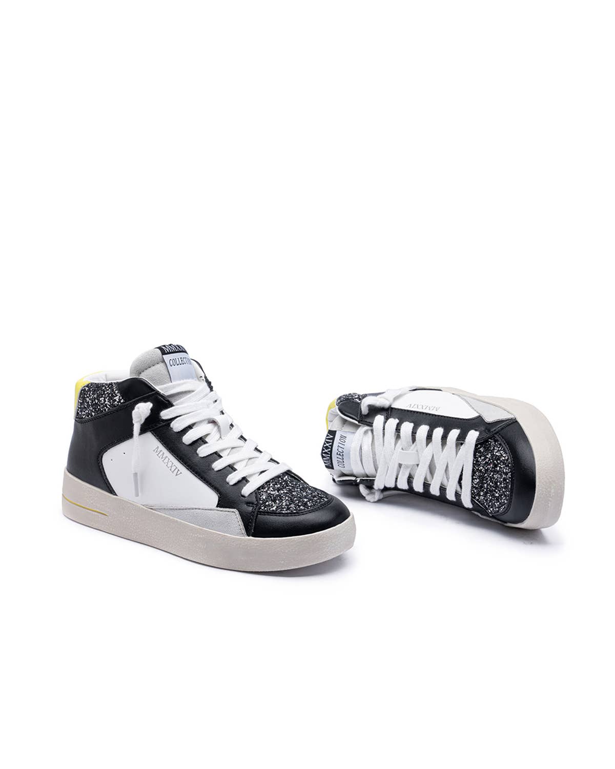 CEREZA - Wholesale Lifestyle Sneakers - Women's - Women's High-cut Platform Sneakers with with glitter detail1