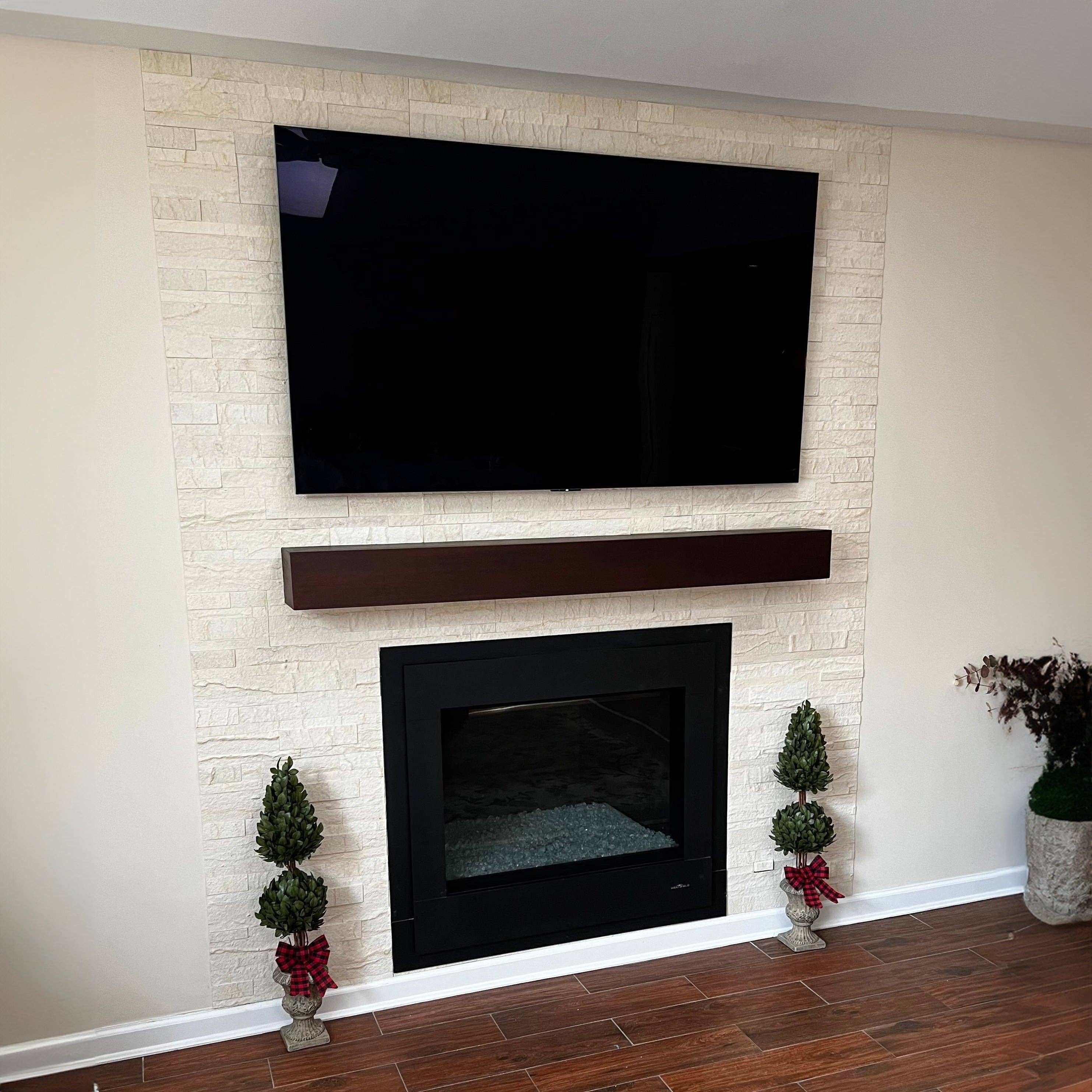 Stoneflex - Wholesale Wall Tile - Ecru White - Self-Adhesive 3D Peel & Stick Real Stacked Stone Tiles [Pack of 10]2